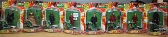 Doctor Who - Character Options - poseable action figures; 18 carded blister packs and a boxed set (19)